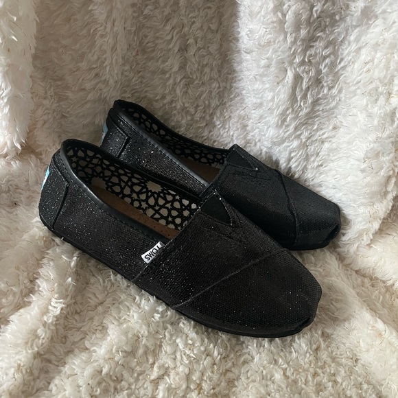 Toms sequined black flats - Picture 1 of 4